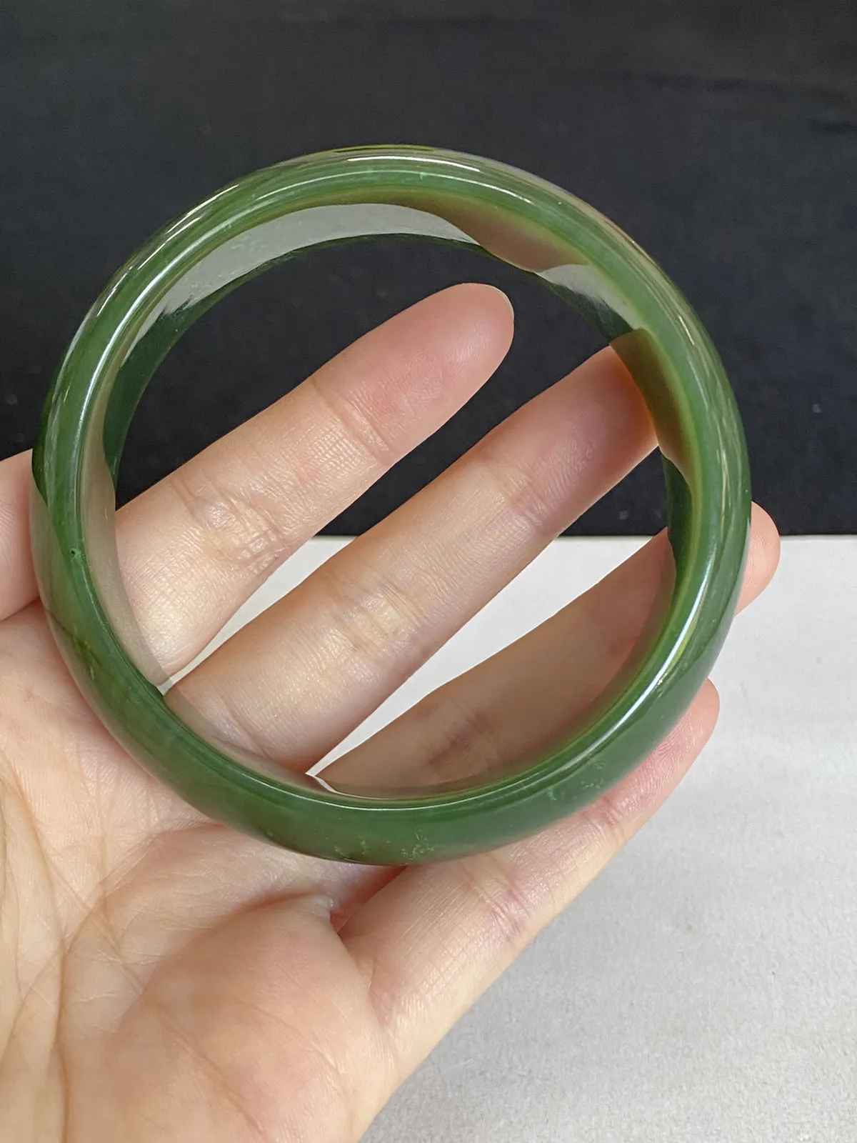 正圈60圈口，和田玉（碧玉）手镯