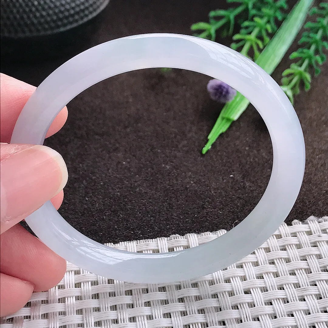 天然a货翡翠53.5/50/7.8/7.1老坑冰纯果冻胶贵妃手镯翡翠玉手镯