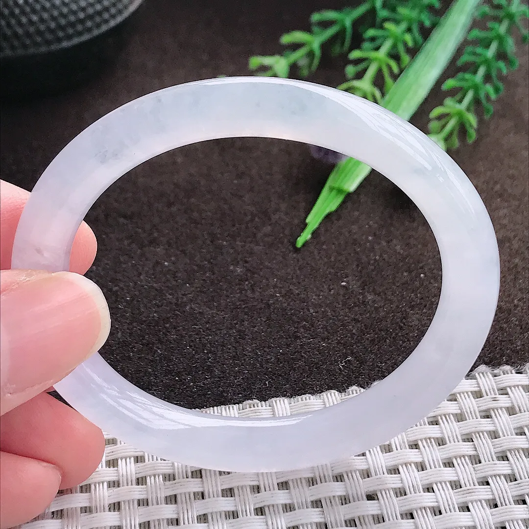 天然a货翡翠52/45/8.1/7.8老坑冰种白月光贵妃手镯翡翠玉手镯