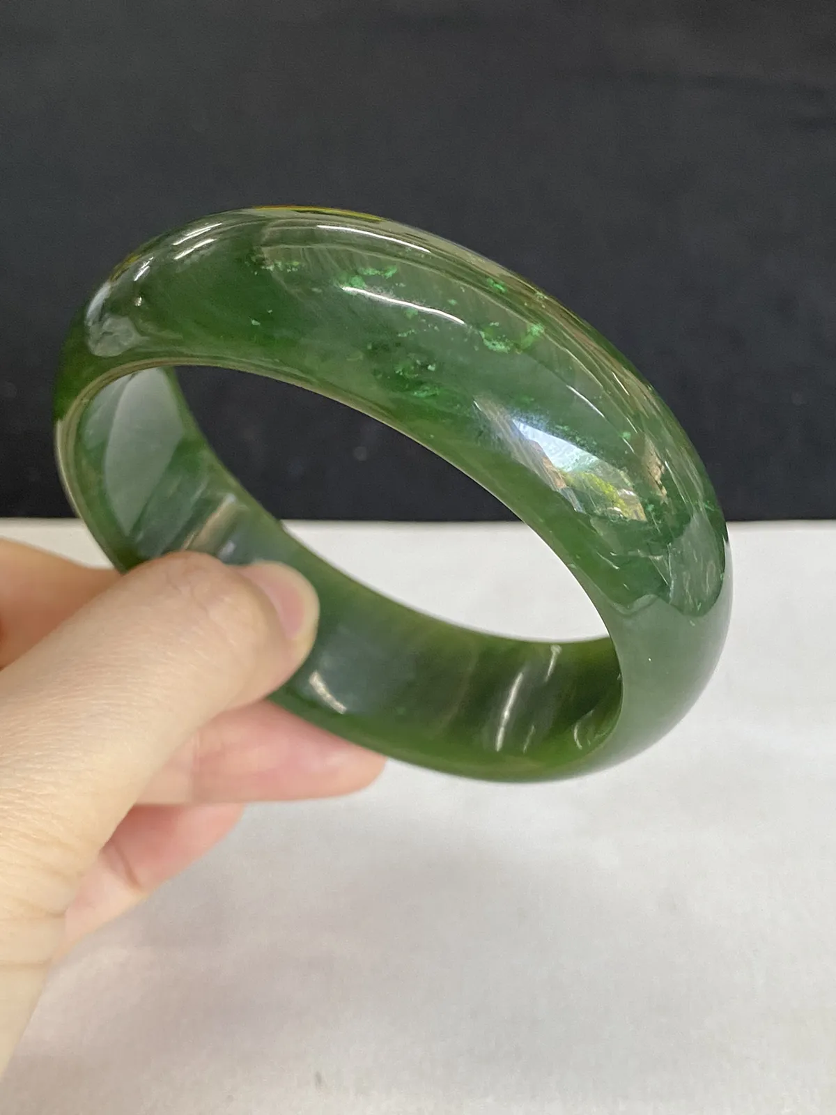 正圈60圈口，和田玉（碧玉）手镯