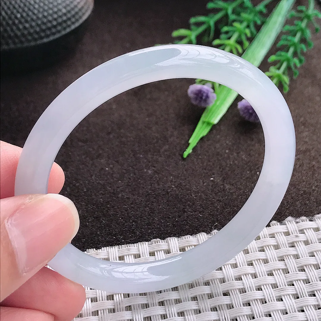 天然a货翡翠53.5/50/7.8/7.1老坑冰纯果冻胶贵妃手镯翡翠玉手镯