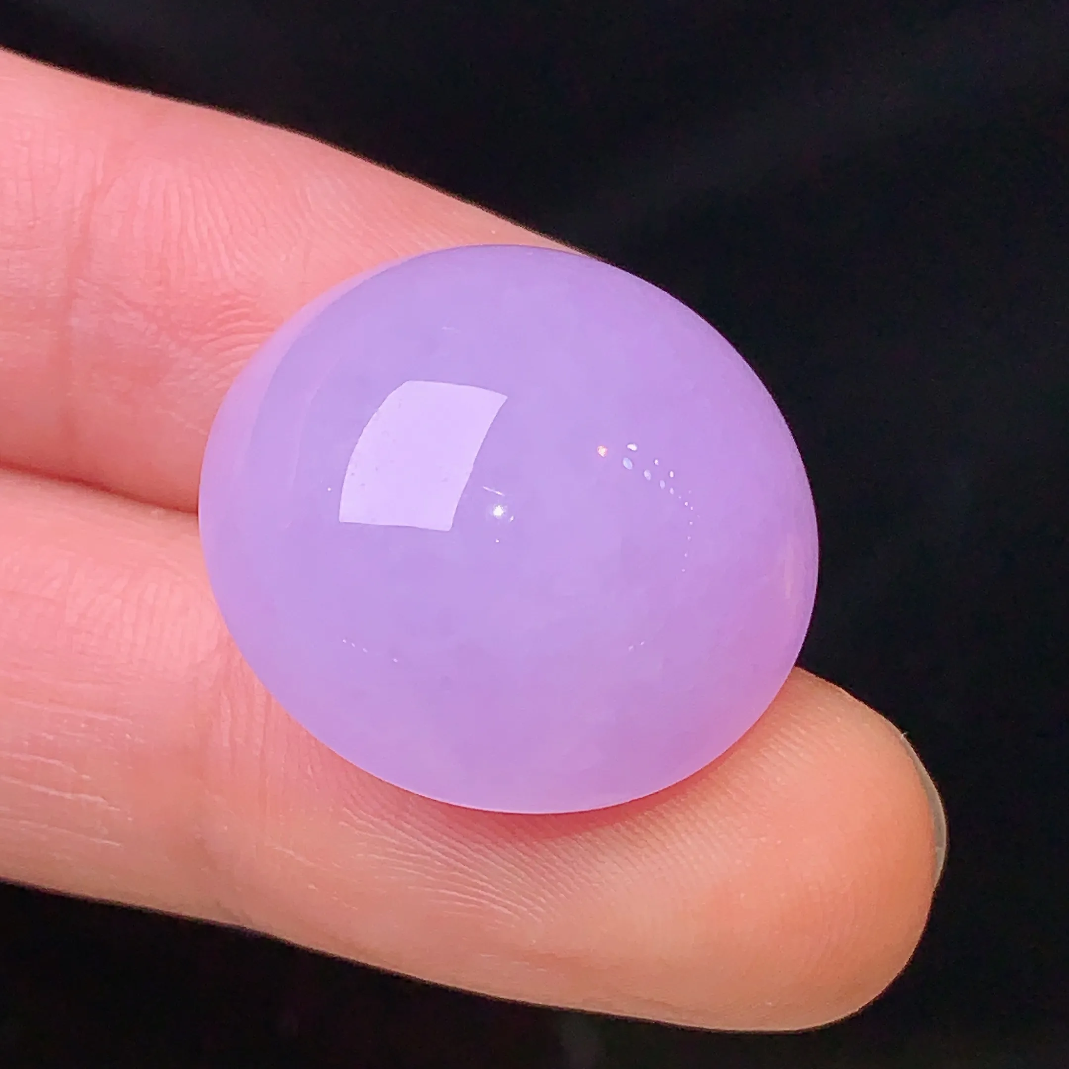 镶嵌款 紫罗兰蛋面吊坠 玉质细腻 色泽清新艳丽 整体尺寸20.5*12.3