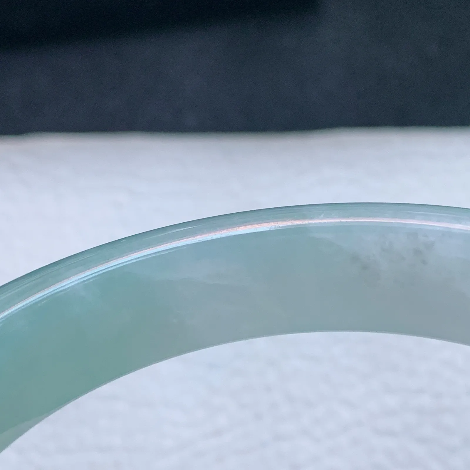 z自然光56*12*9平安镯 缅甸翡翠玉手镯清新厚装宽边玉手环