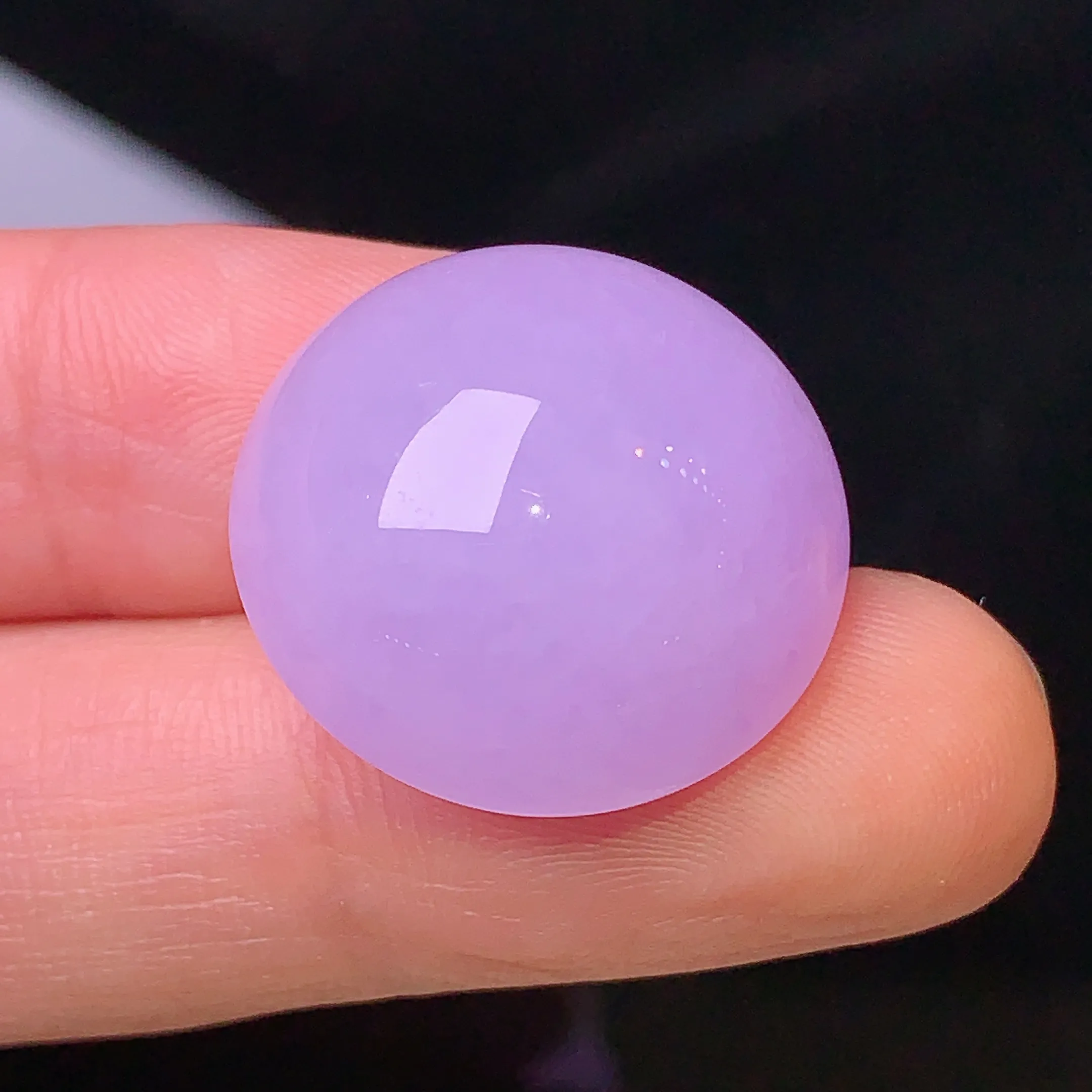 镶嵌款 紫罗兰蛋面吊坠 玉质细腻 色泽清新艳丽 整体尺寸20.5*12.3