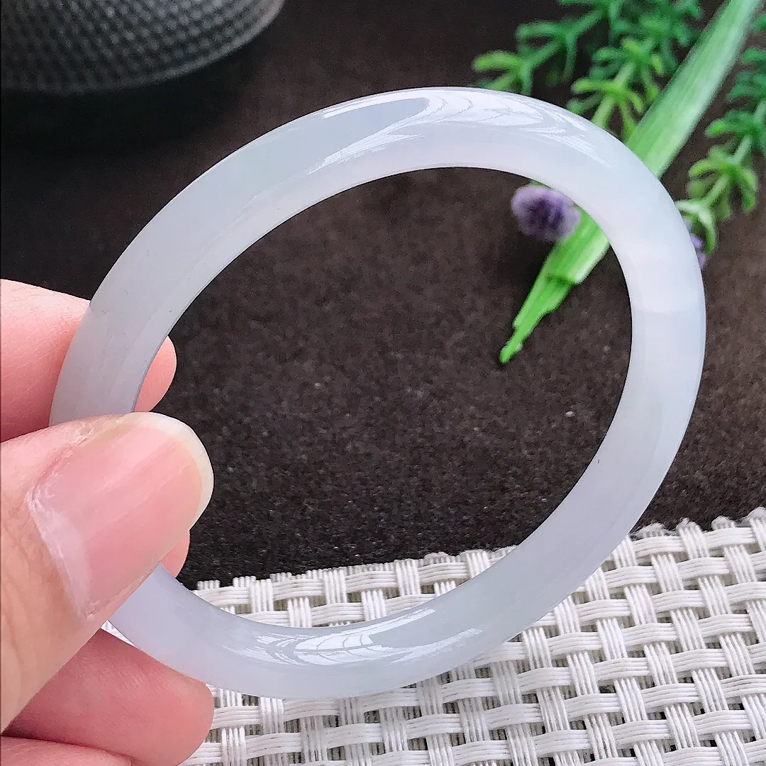 天然a货翡翠53.5/50/7.8/7.1老坑冰纯果冻胶贵妃手镯翡翠玉手镯