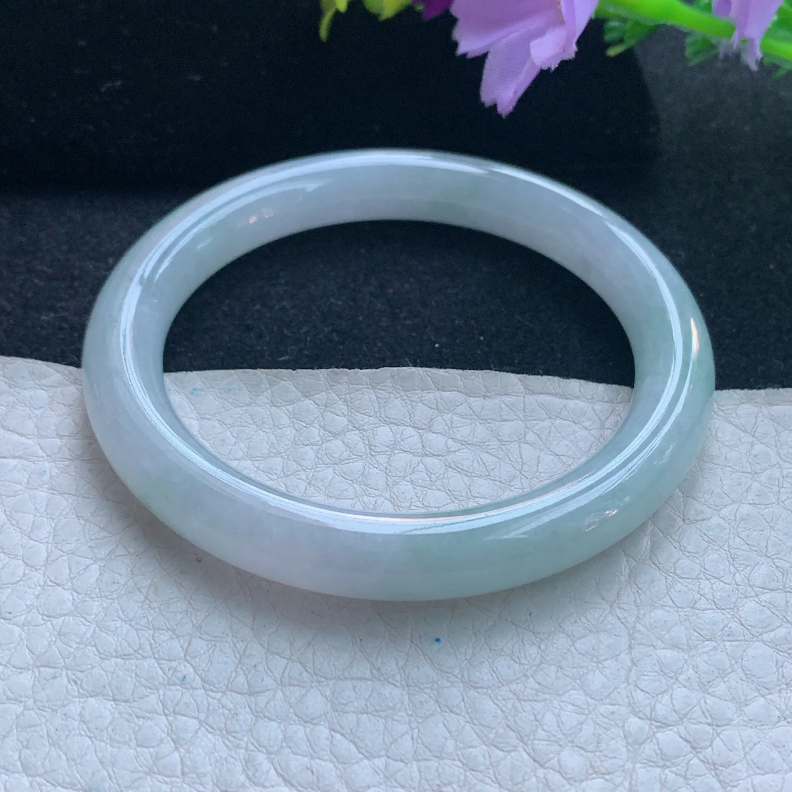 n小圈口52*8.5*8.8叮当镯 缅甸翡翠玉手镯纯美玉手环 美人镯