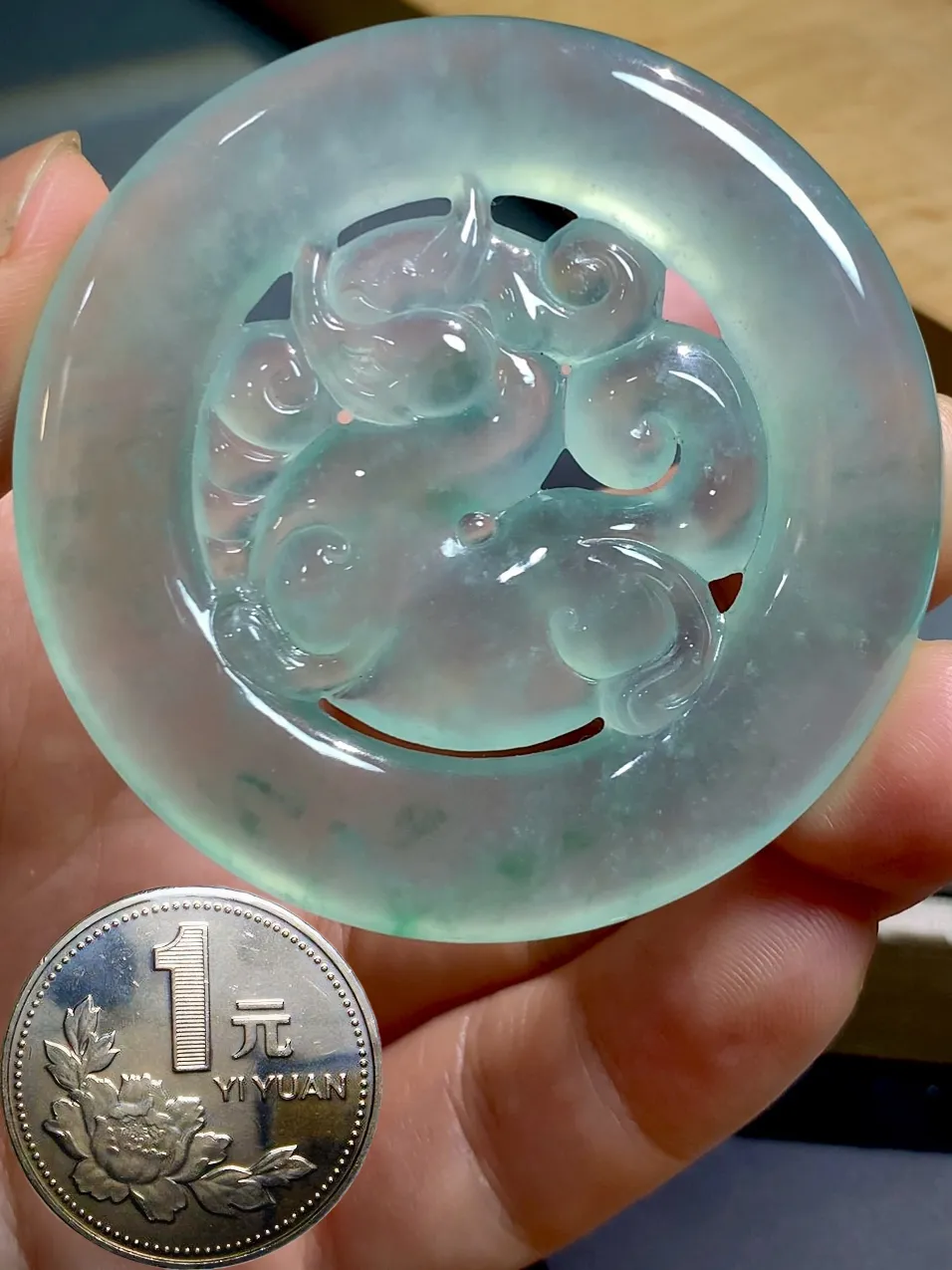 招财貔貅，财源滚滚，
55-55-5.8mm，32.5g，