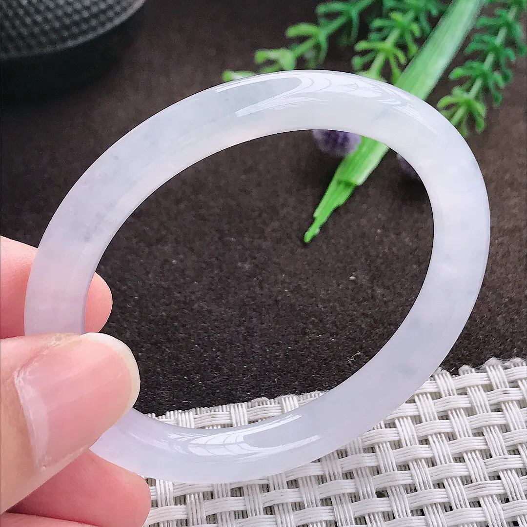 天然a货翡翠52/45/8.1/7.8老坑冰种白月光贵妃手镯翡翠玉手镯