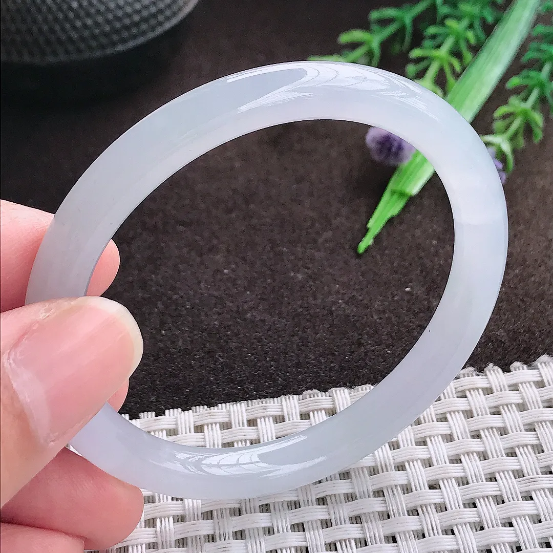 天然a货翡翠53.5/50/7.8/7.1老坑冰纯果冻胶贵妃手镯翡翠玉手镯