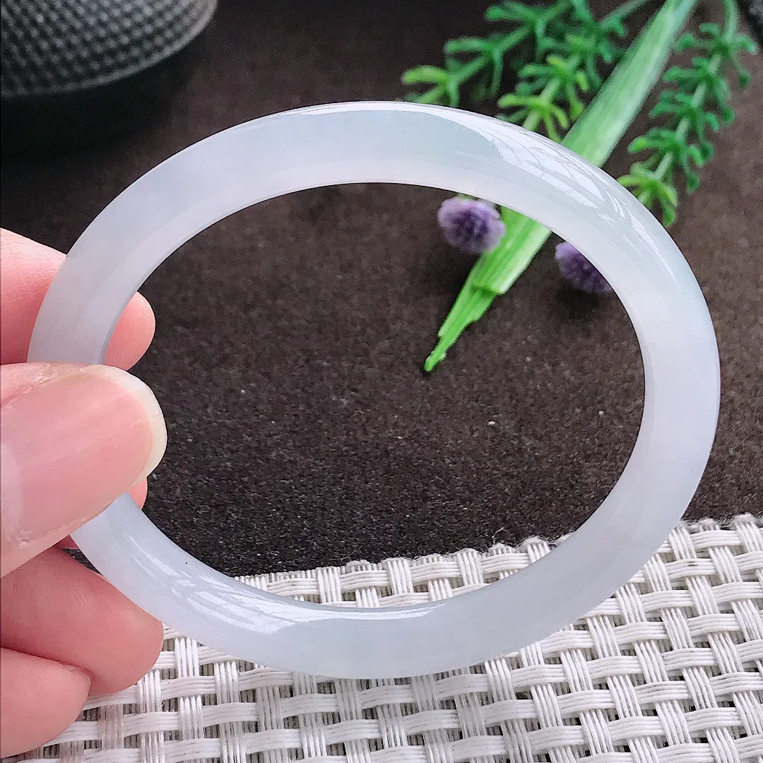 天然a货翡翠53.5/50/7.8/7.1老坑冰纯果冻胶贵妃手镯翡翠玉手镯