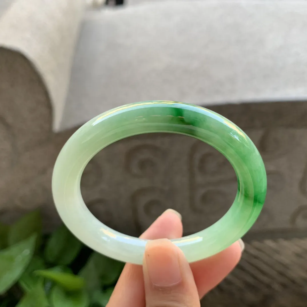 小圈口50-9 【辣绿圆条手镯】圆条50 51可戴