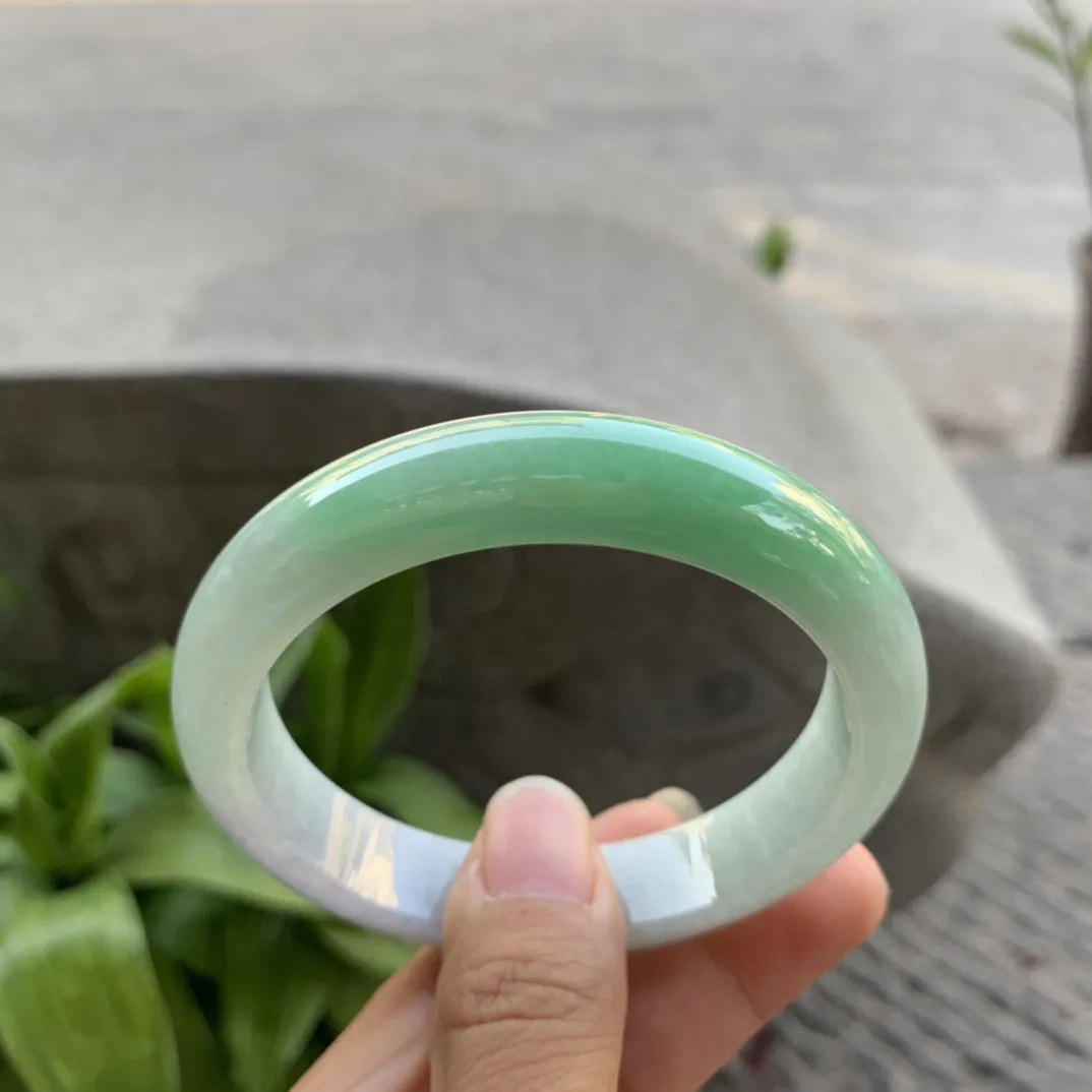 圈口57.2-12.5-8 【辣阳绿正圈手镯】正圈57 58可戴
