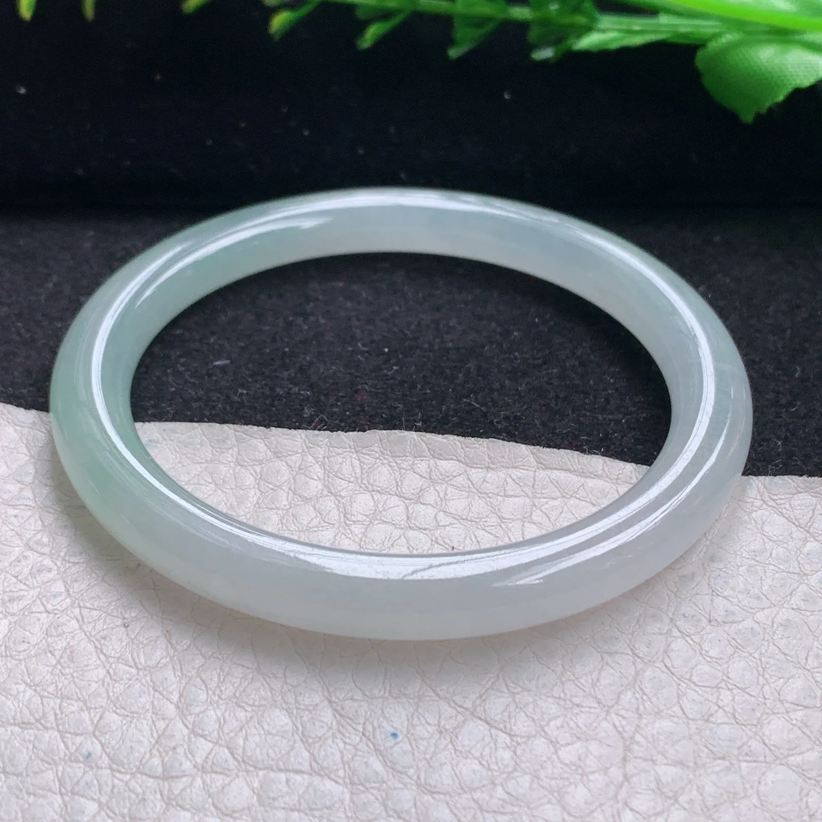 yh小圈口52*6.3*7.3叮当镯镯 缅甸翡翠玉手镯晴美水灵圆条美人镯