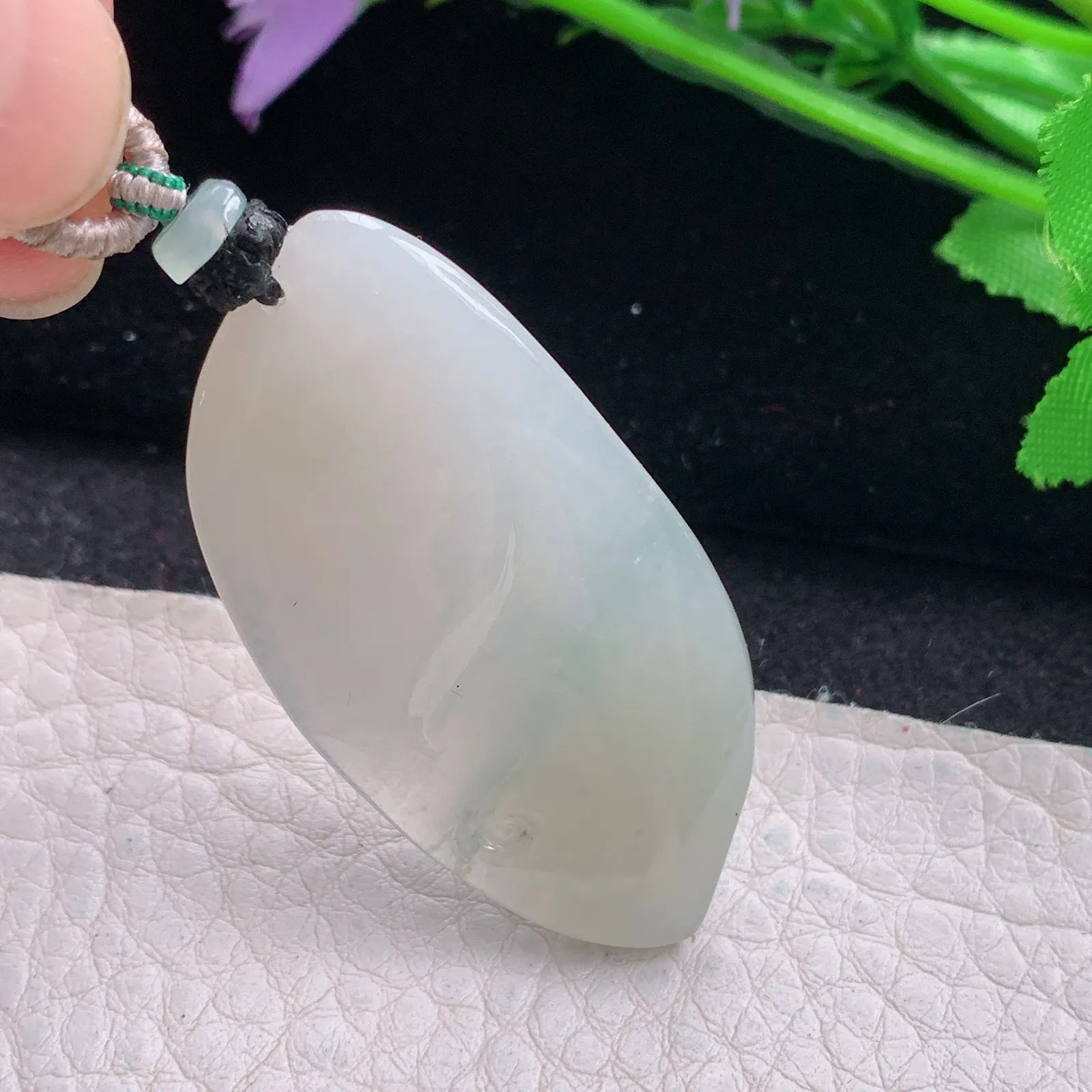 mut自然光46.8*23.5*9.5缅甸翡翠a货冰黄悟道玉吊坠 玉挂件