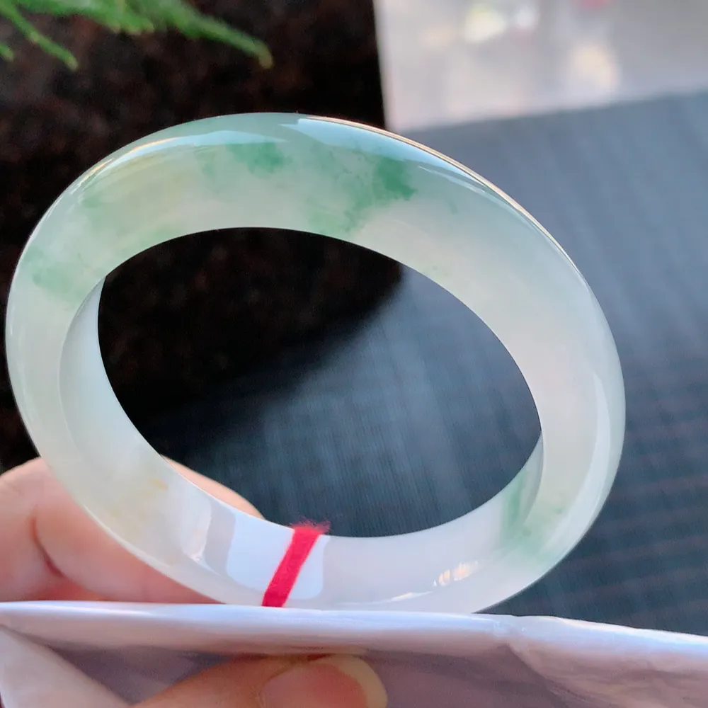 正圈高冰黄翡飘花 无瑕 尺寸:56.1/12.7/8.5 种色俱佳