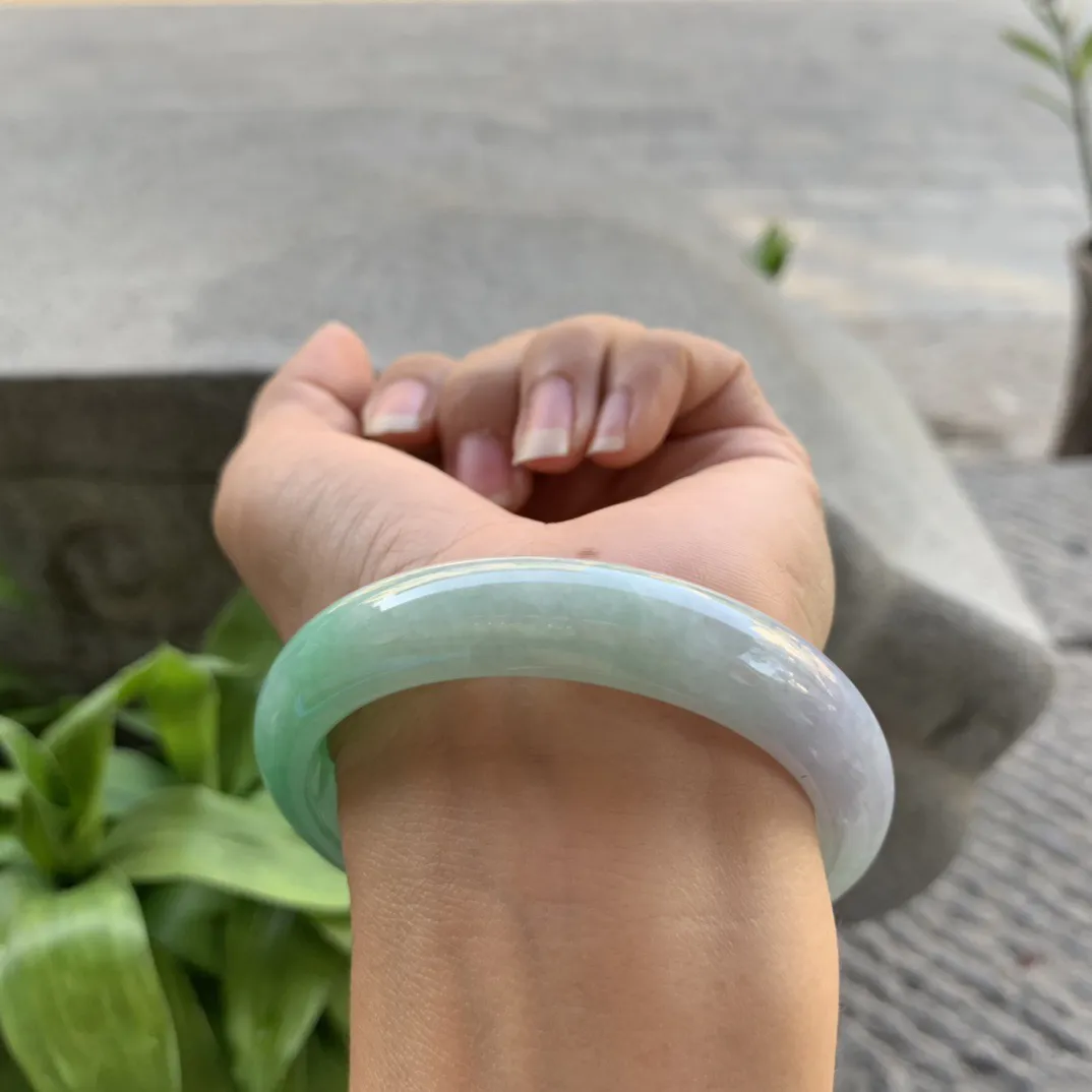 圈口57.2-12.5-8 【辣阳绿正圈手镯】正圈57 58可戴