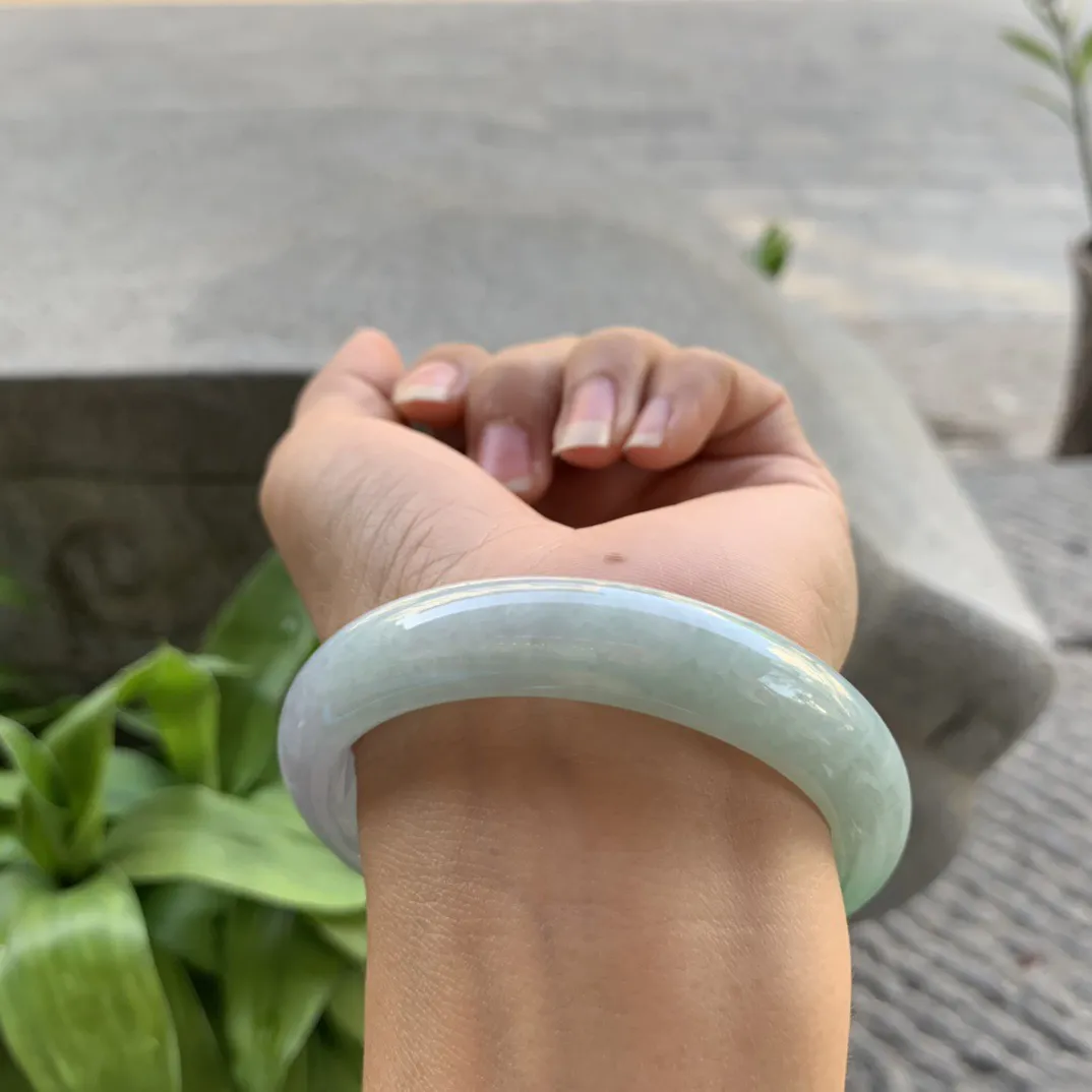 圈口57.2-12.5-8 【辣阳绿正圈手镯】正圈57 58可戴