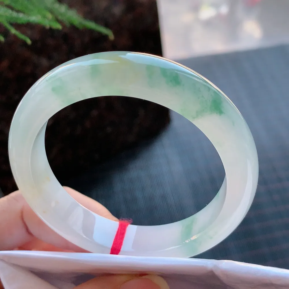 正圈高冰黄翡飘花 无瑕 尺寸:56.1/12.7/8.5 种色俱佳