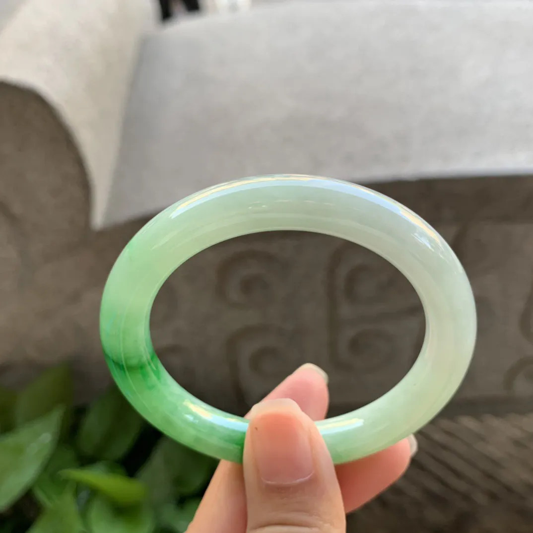 小圈口50-9 【辣绿圆条手镯】圆条50 51可戴