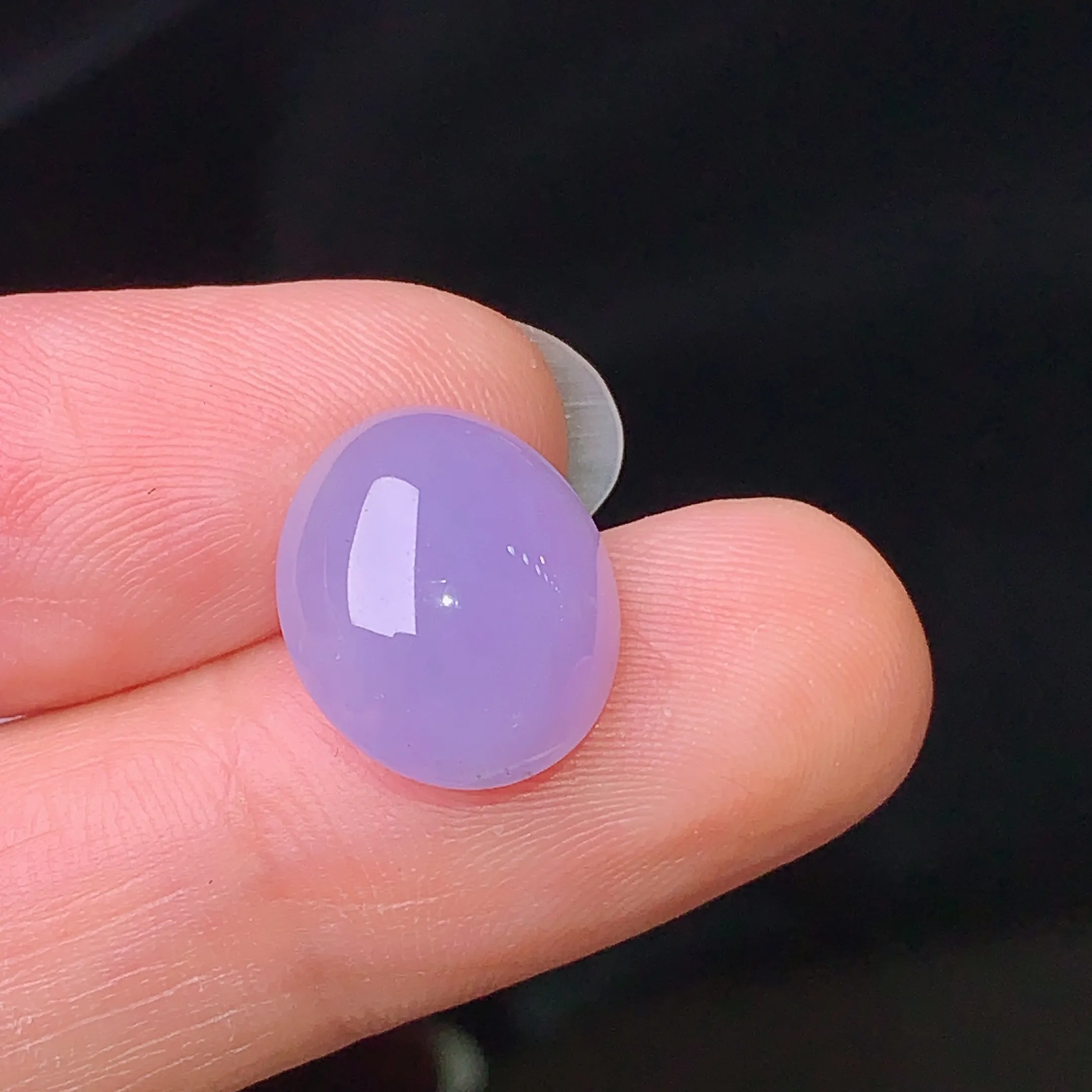 镶嵌款 紫罗兰蛋面吊坠 玉质细腻 色泽清新艳丽 整体尺寸13.5*11.5*6