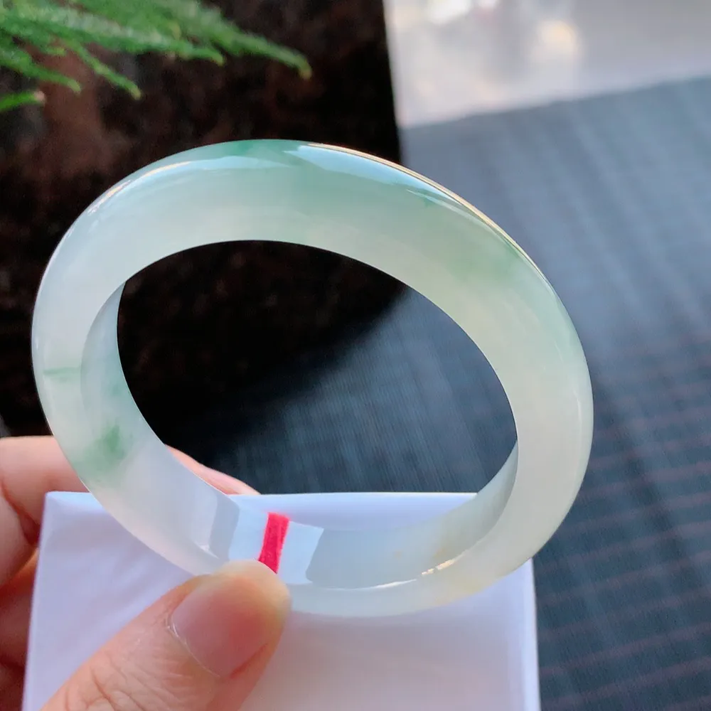 正圈高冰黄翡飘花 无瑕 尺寸:56.1/12.7/8.5 种色俱佳