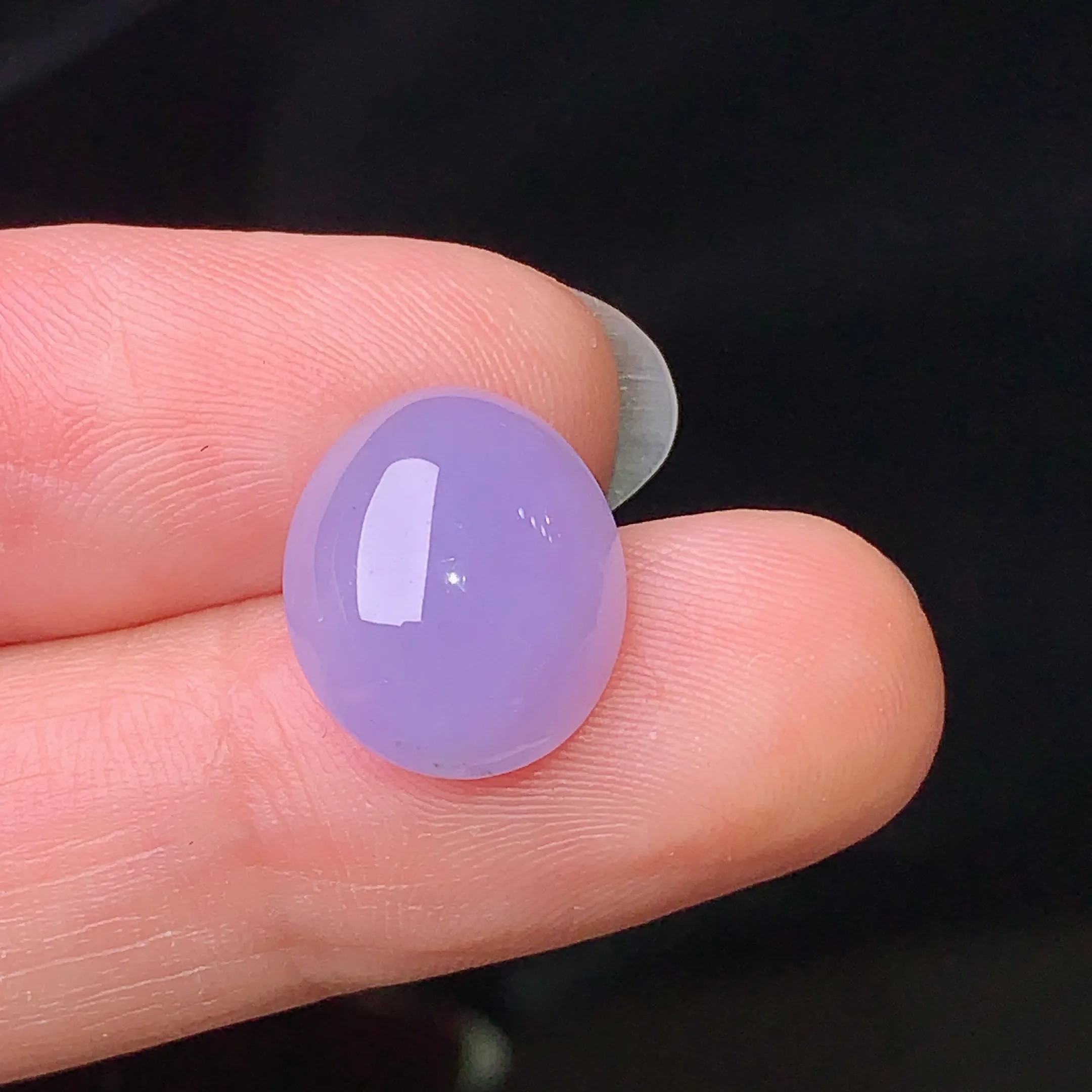 镶嵌款 紫罗兰蛋面吊坠 玉质细腻 色泽清新艳丽 整体尺寸13.5*11.5*6