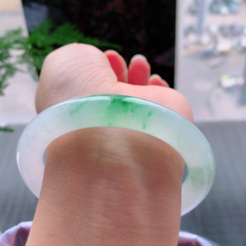 圆条高冰绿花 无瑕 尺寸:56.4/10 种色俱佳🥰🥰