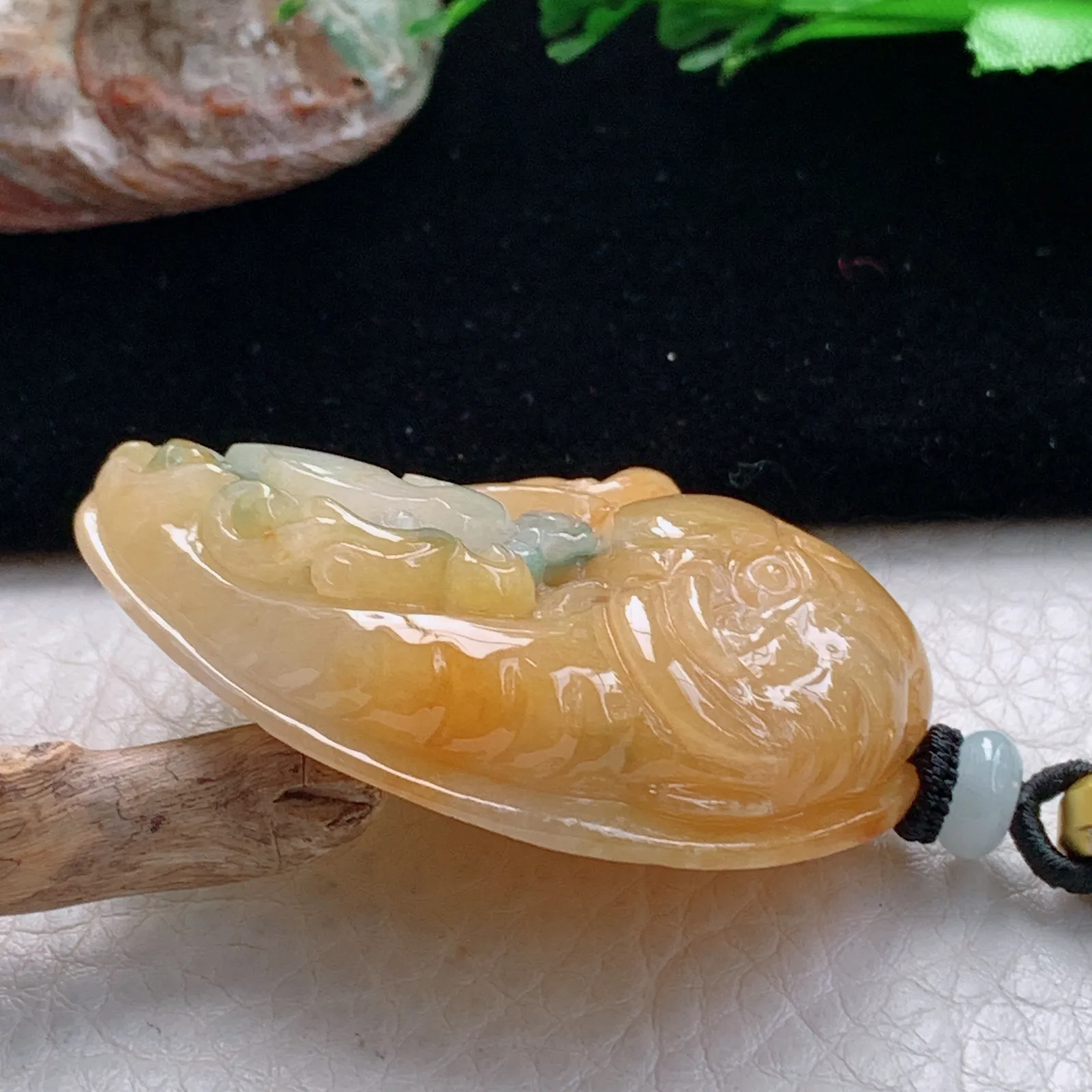 mut自然光51*37.3*14天然缅甸翡翠冰三彩万象更新玉吊坠 玉挂件