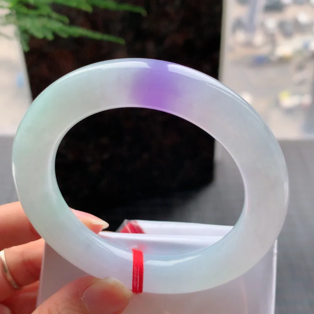 圆条冰春彩 无瑕 尺寸:56.4/11.9 种色兼备