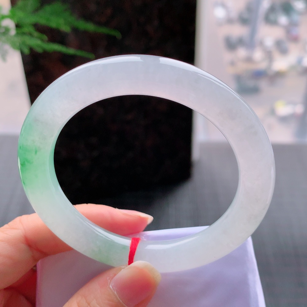 圆条高冰绿花 无瑕 尺寸:56.4/10 种色俱佳🥰🥰