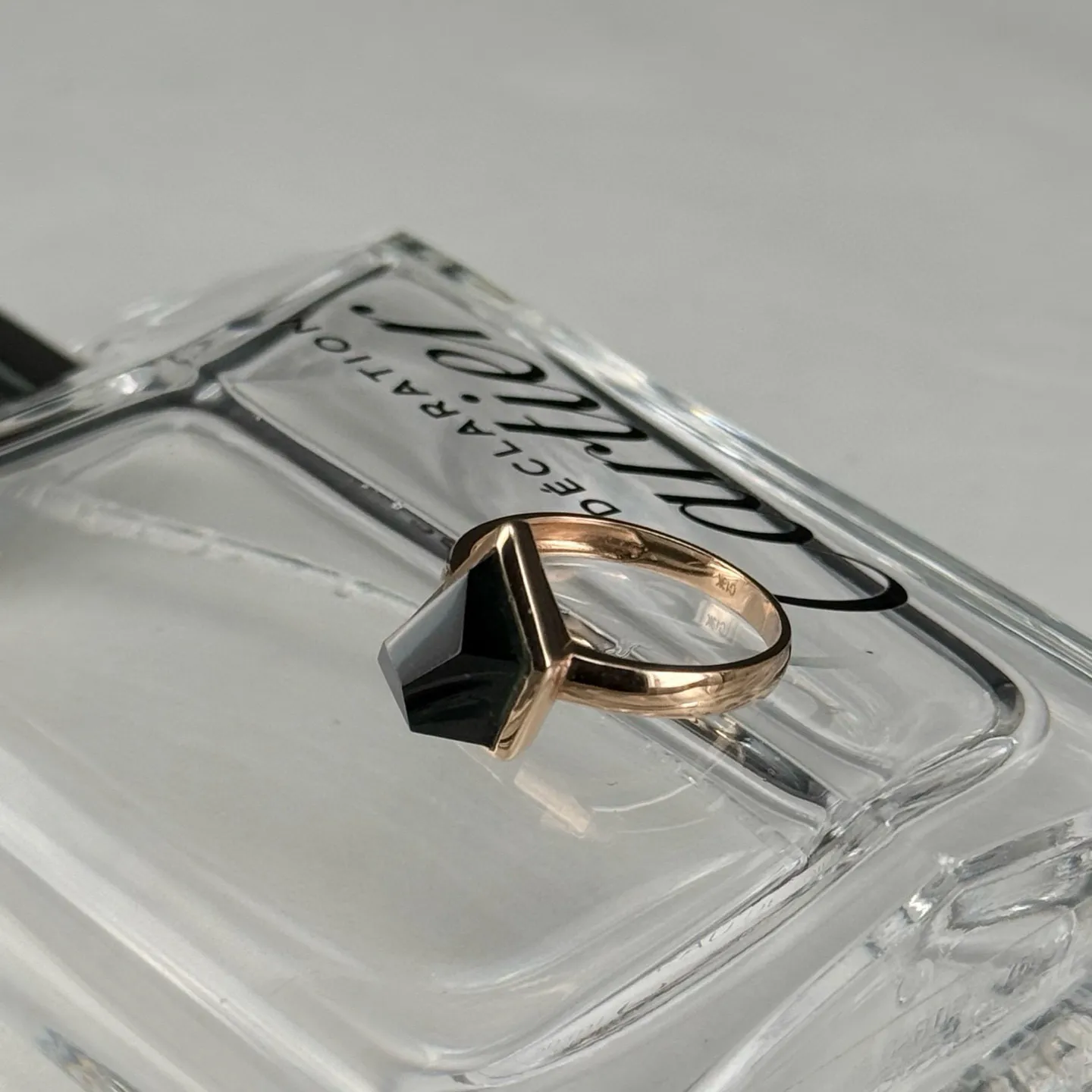 精品18k墨翠随形女戒 重金豪镶 打灯通透 尺寸12.5