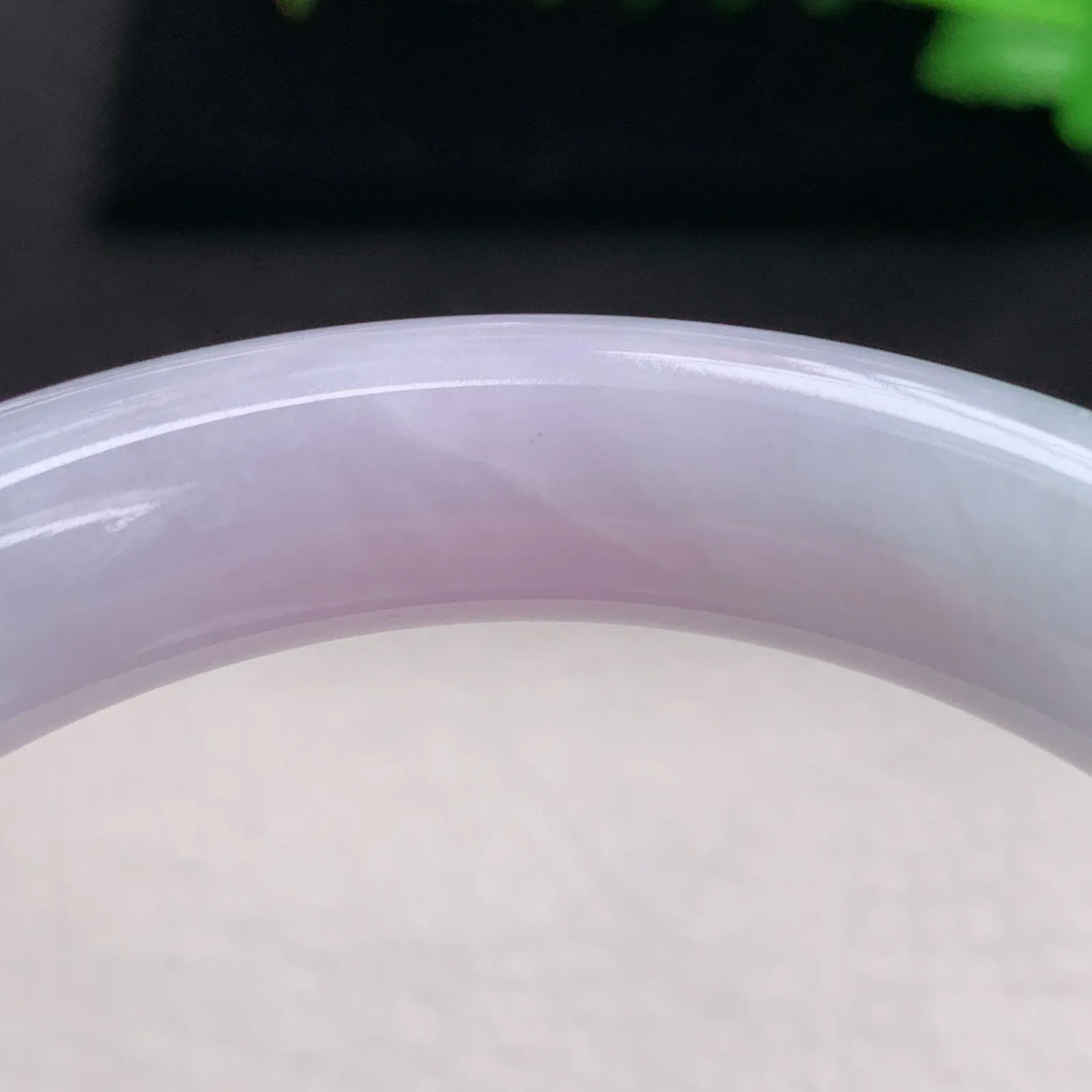 z自然光56*11.8*11.2美人镯 缅甸翡翠紫罗兰高雅圆条玉手环 平安镯