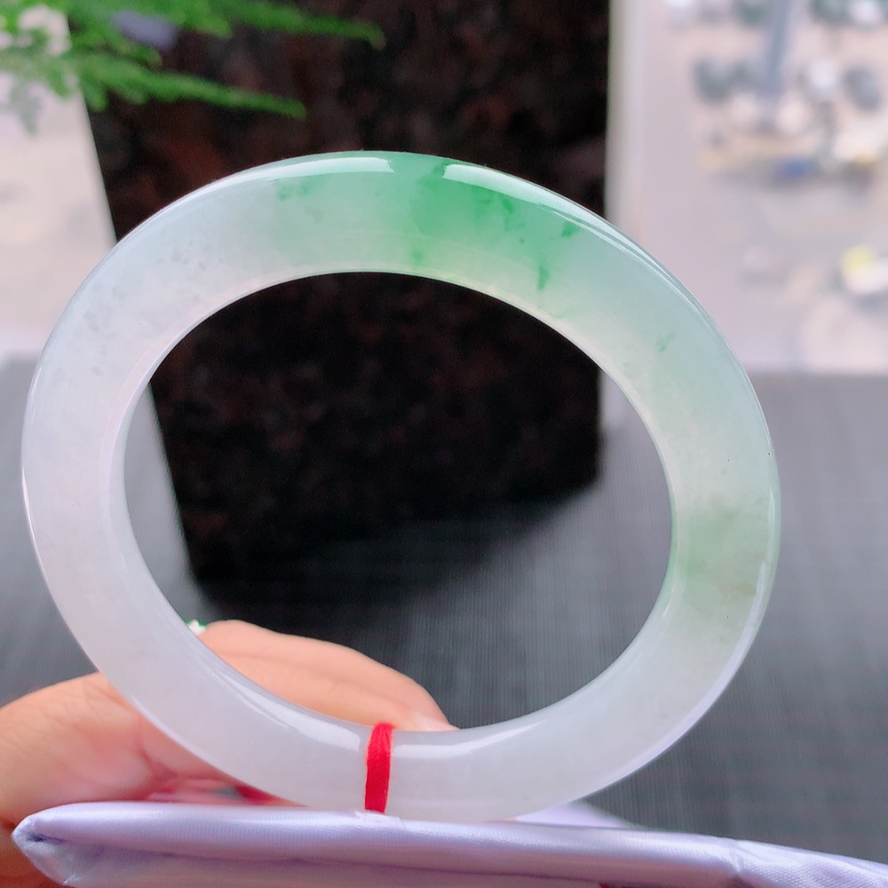 圆条高冰绿花 无瑕 尺寸:56.4/10 种色俱佳🥰🥰