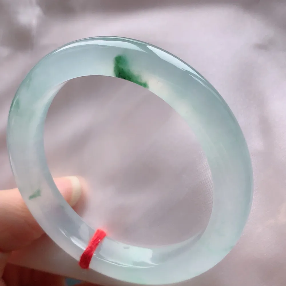 贵妃冰玻飘花 无瑕 尺寸:50.6/9.5/7.8 起刚光