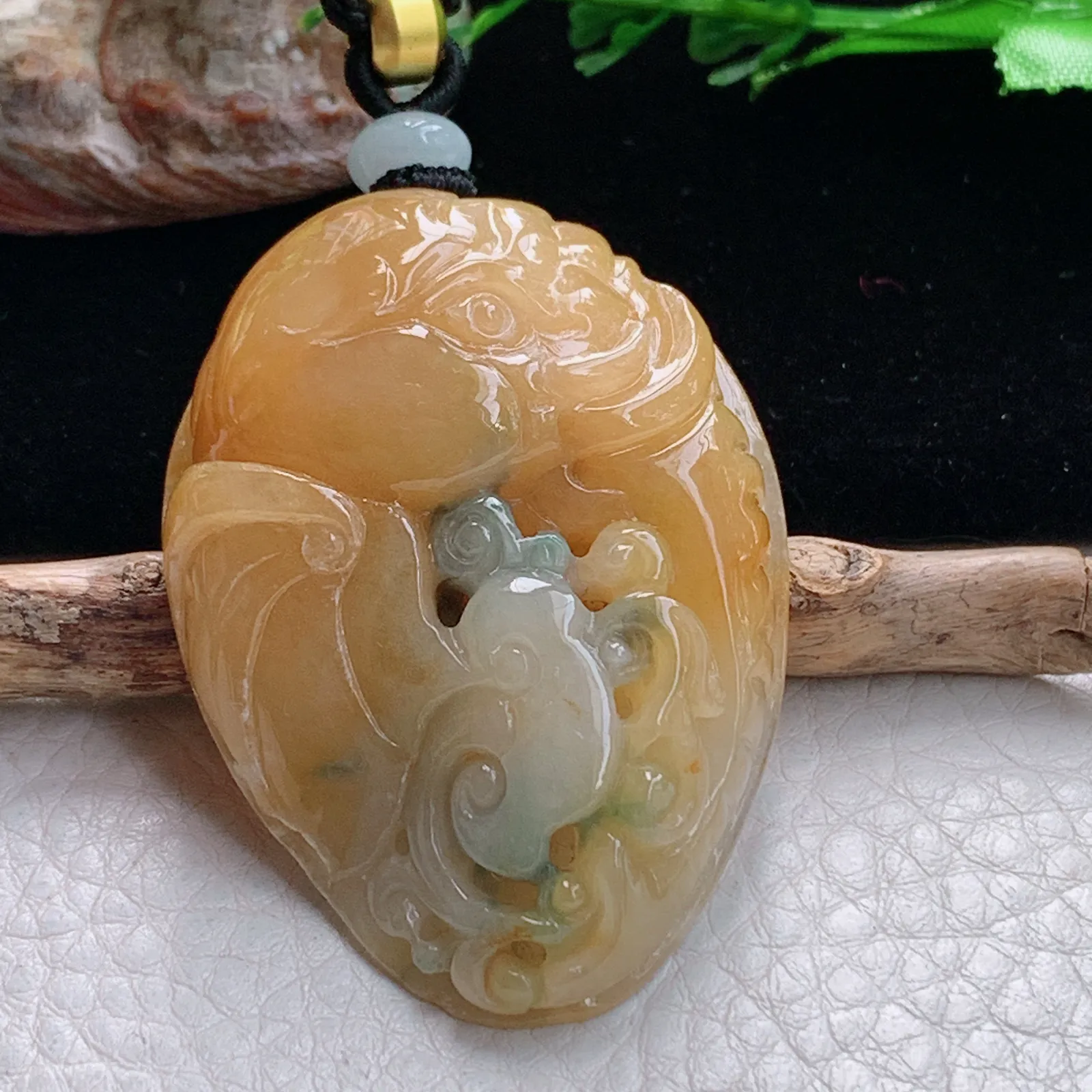 mut自然光51*37.3*14天然缅甸翡翠冰三彩万象更新玉吊坠 玉挂件