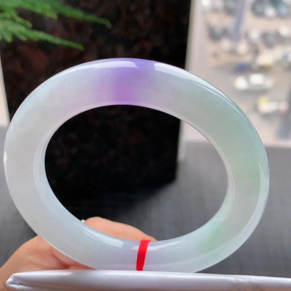 圆条冰春彩 无瑕 尺寸:56.4/11.9 种色兼备