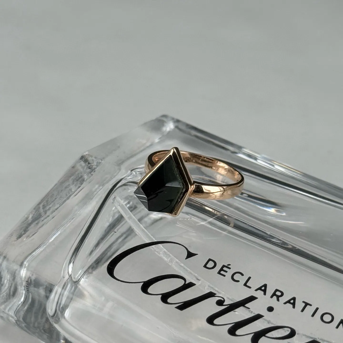 精品18k墨翠随形女戒 重金豪镶 打灯通透 尺寸12.5