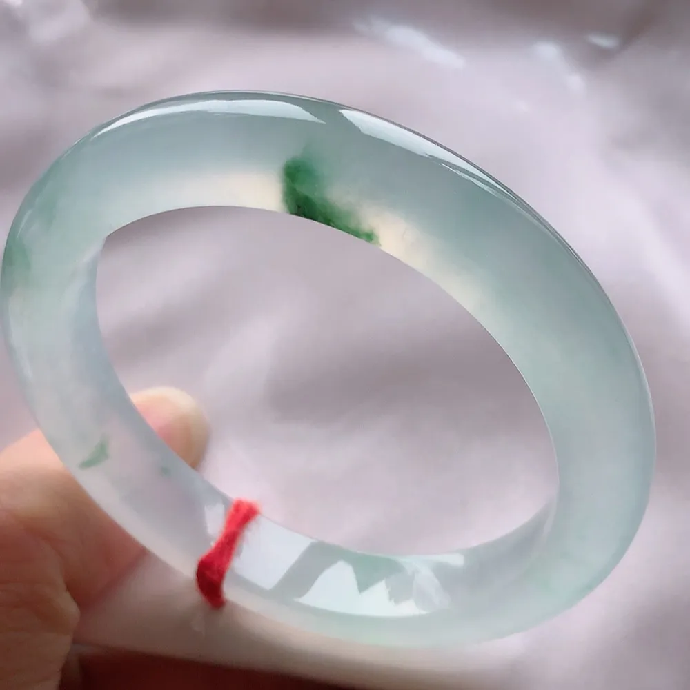 贵妃冰玻飘花 无瑕 尺寸:50.6/9.5/7.8 起刚光