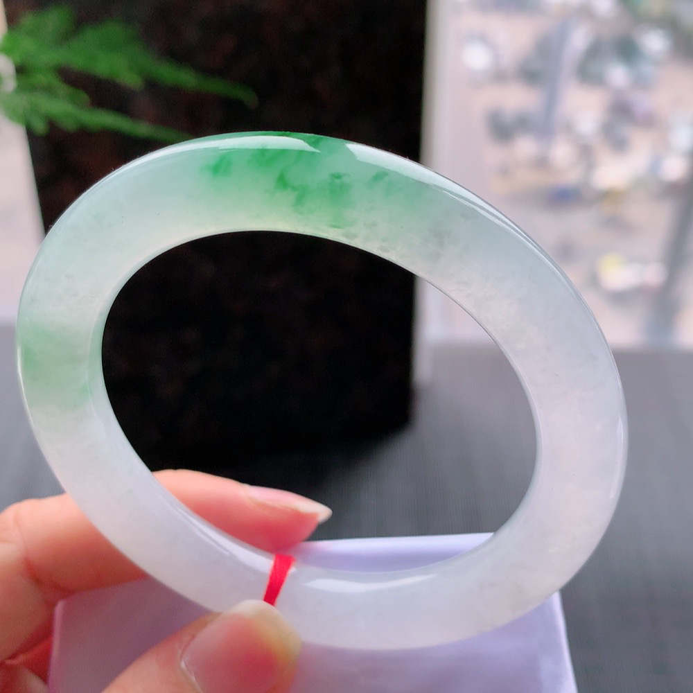 圆条高冰绿花 无瑕 尺寸:56.4/10 种色俱佳🥰🥰