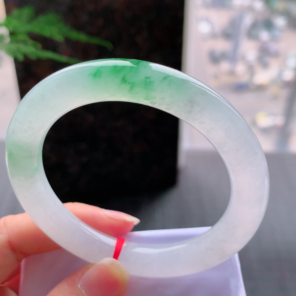 圆条高冰绿花 无瑕 尺寸:56.4/10 种色俱佳🥰🥰