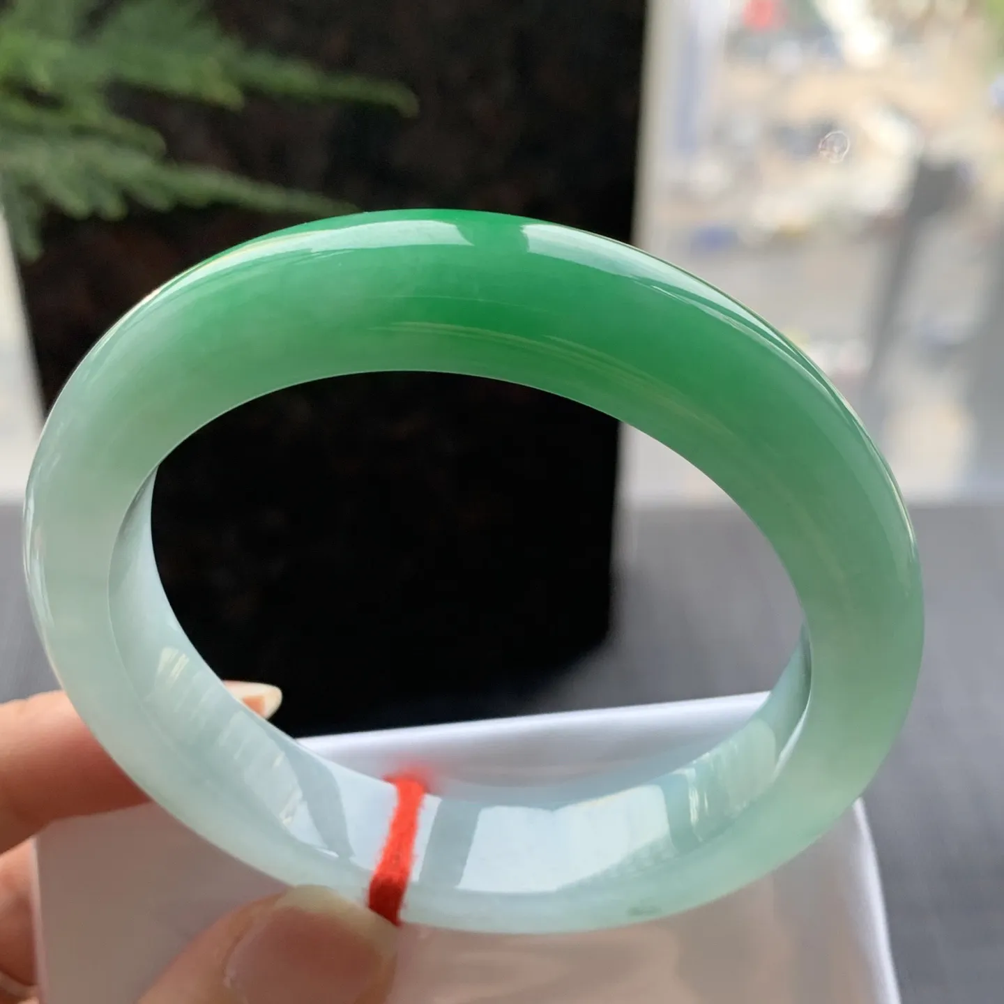 正圈一大节阳绿 无瑕 尺寸:55.1/12.2/8.8色好