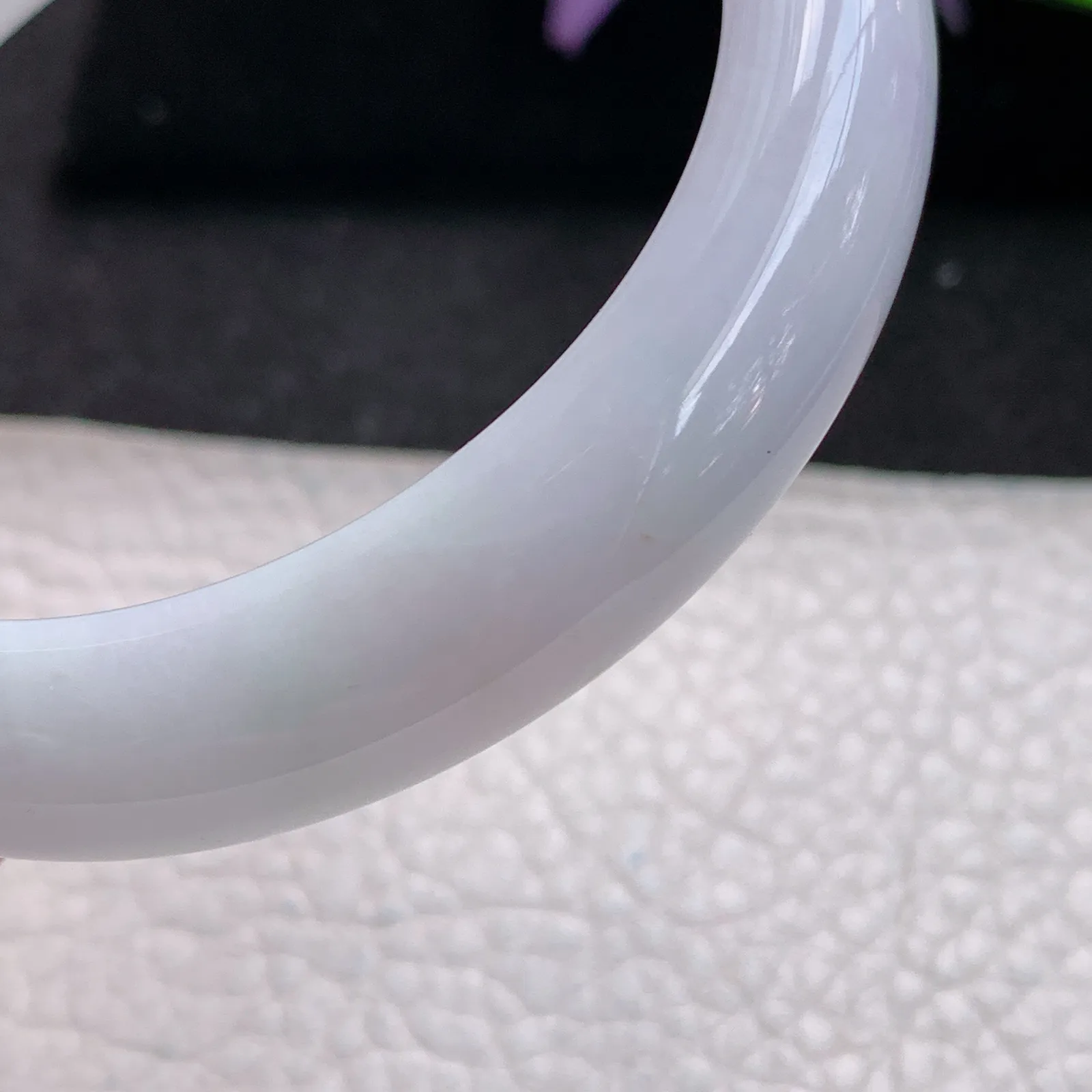 z自然光55.5*12.5*8.6平安镯 缅甸翡翠玉手镯春带彩梦幻款宽边玉手环