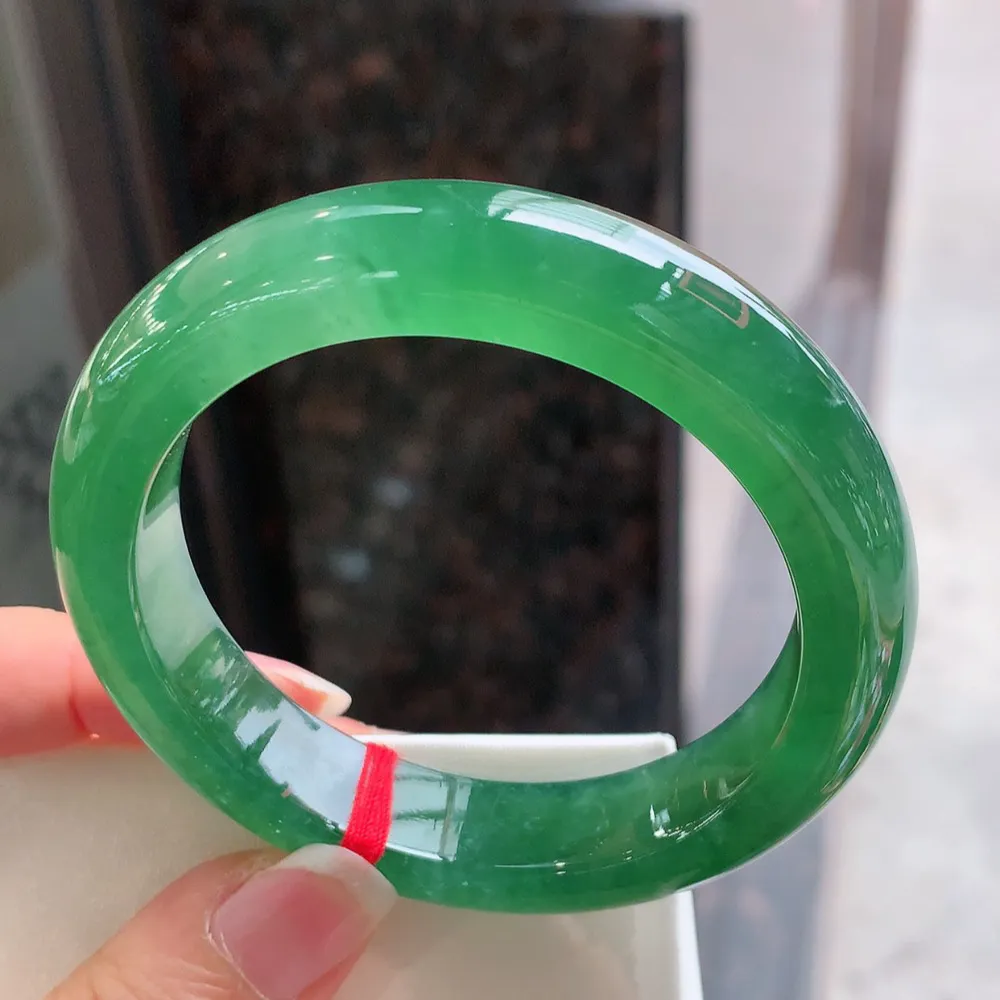 正圈高冰满色啤酒绿 无瑕 尺寸:54.5/13/9.2 种色兼备