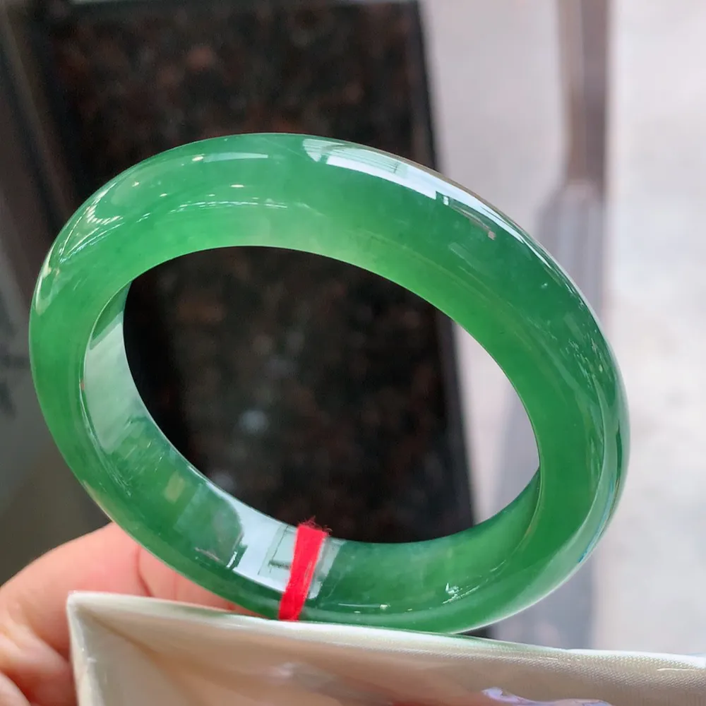 正圈高冰满色啤酒绿 无瑕 尺寸:54.5/13/9.2 种色兼备