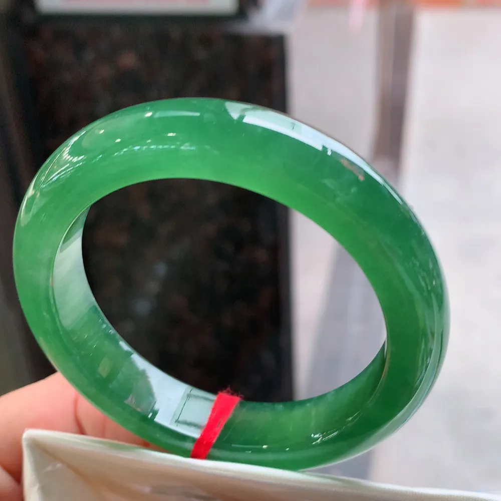 正圈高冰满色啤酒绿 无瑕 尺寸:54.5/13/9.2 种色兼备