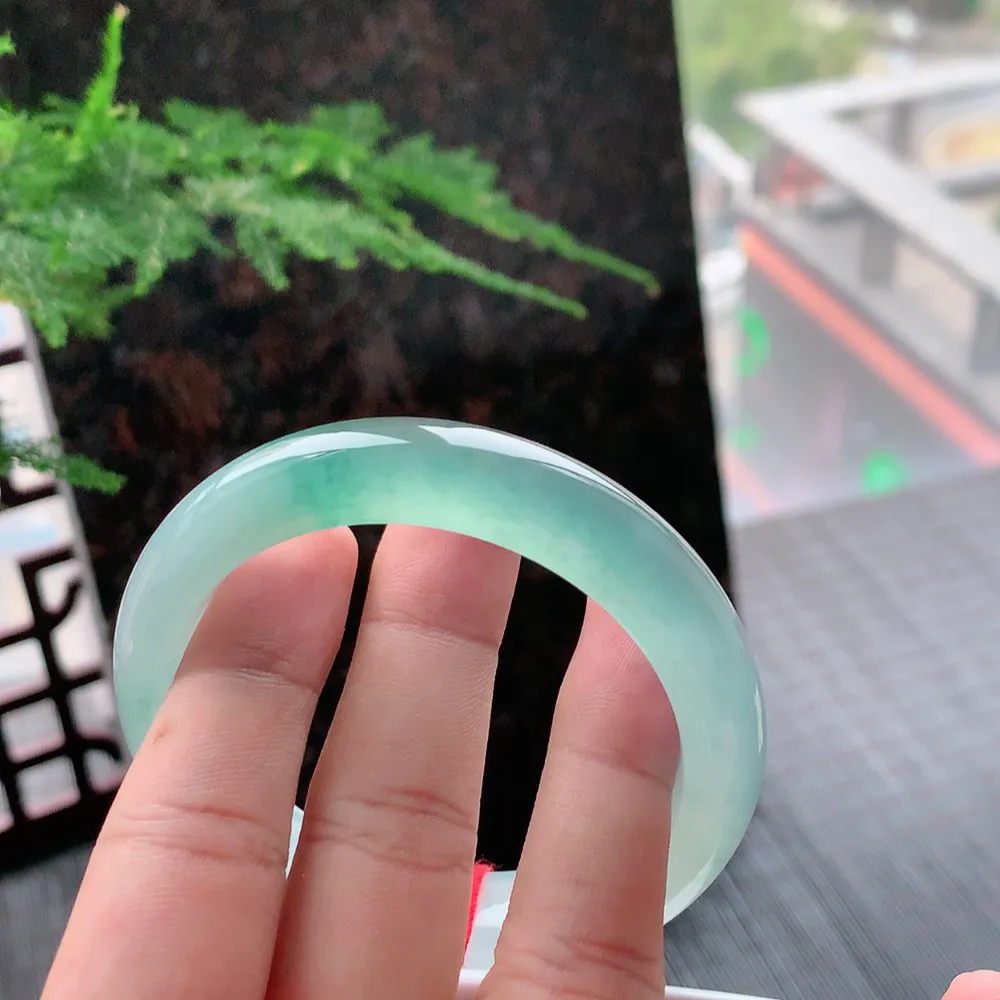 正圈冰玻蓝水 无瑕 尺寸:54.6/13/8.8 种色俱佳