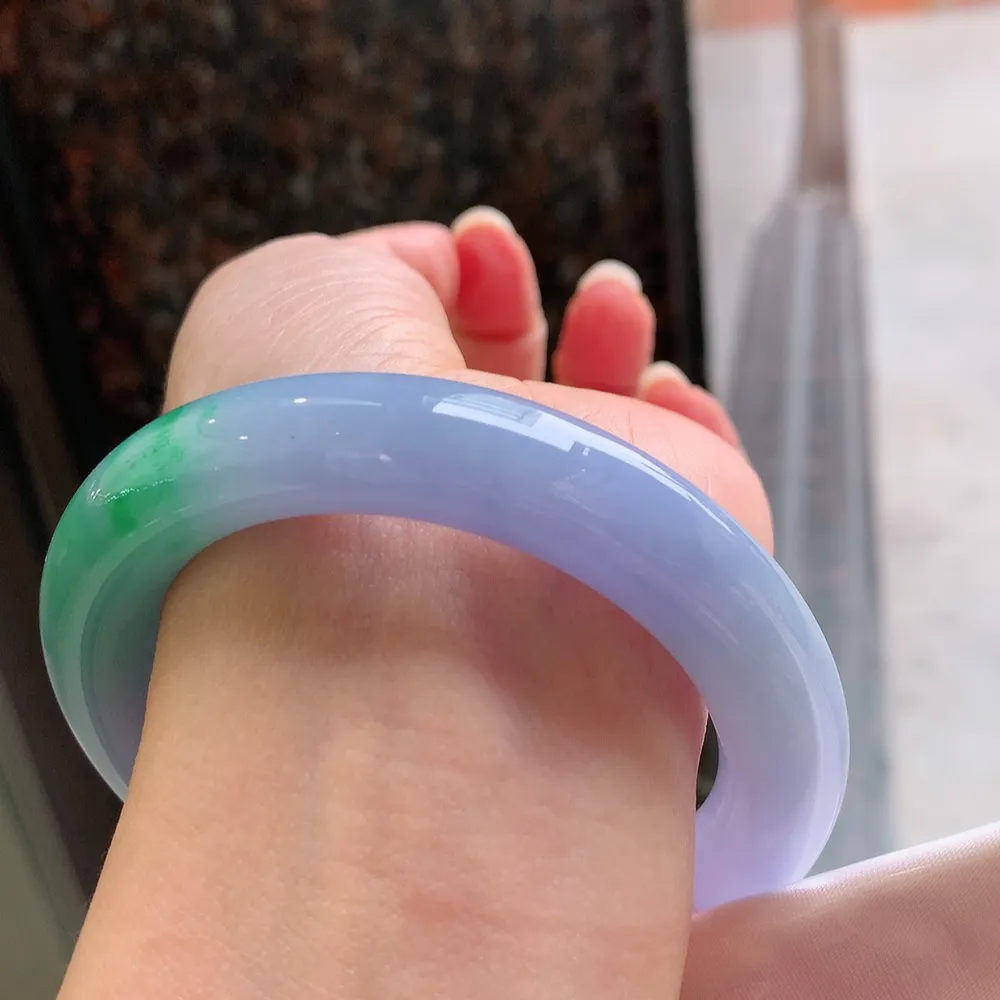 圆条满色春彩 无瑕 尺寸:55.4/11.8  色好超美