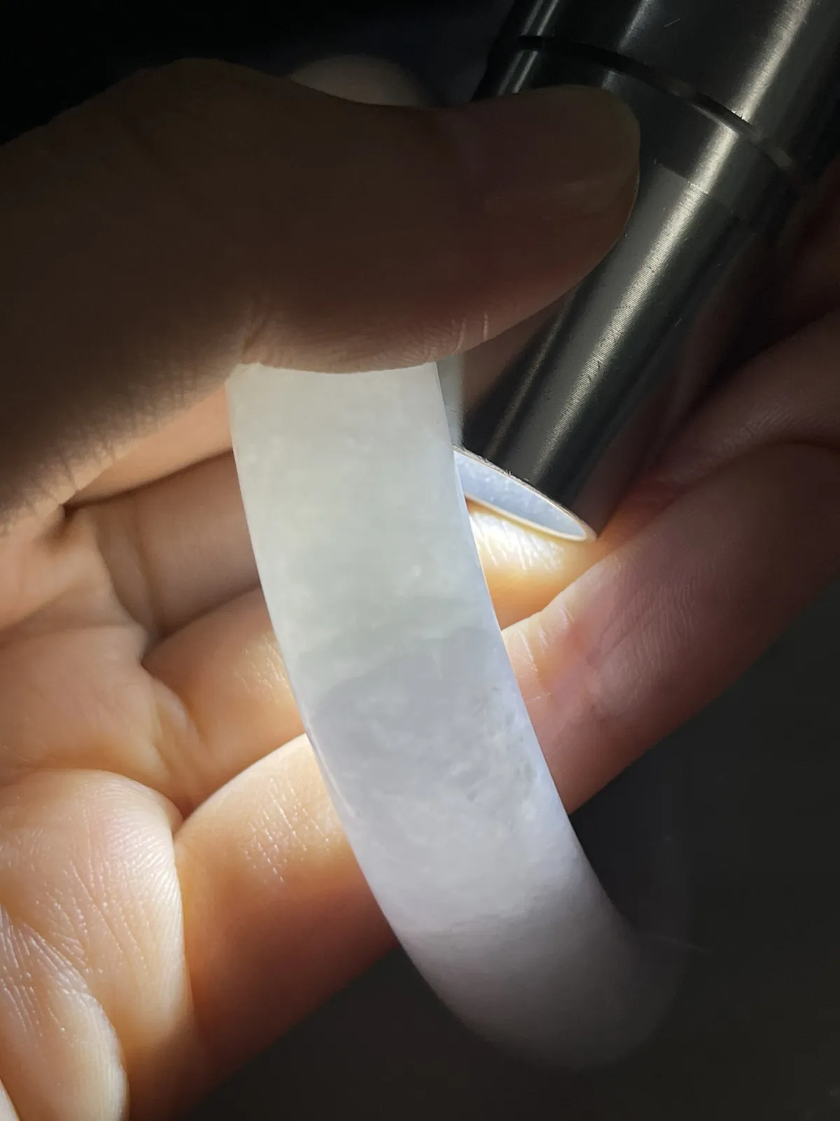 正圈56圈口，翡翠冰糯种紫罗兰手镯