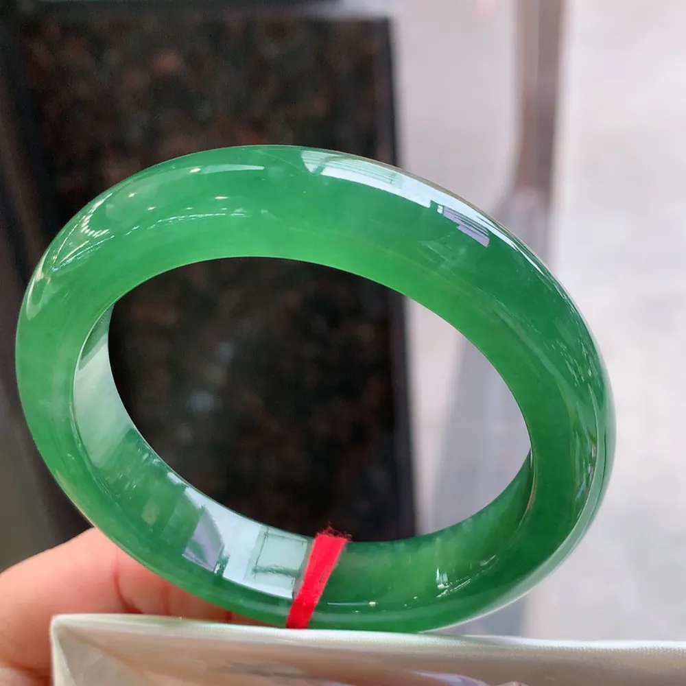 正圈高冰满色啤酒绿 无瑕 尺寸:54.5/13/9.2 种色兼备