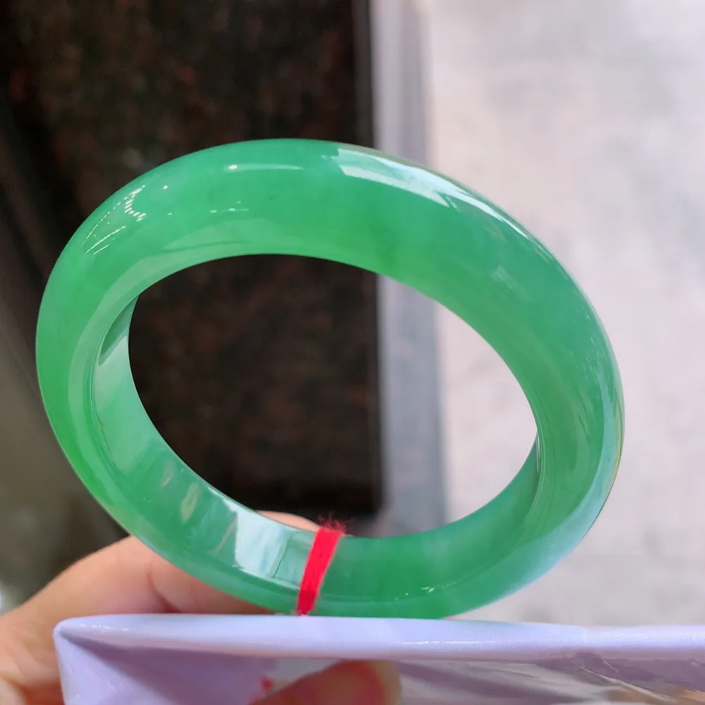 正圈满色高冰绿 无瑕 尺寸:53.5/11.5/9.1 种色俱佳 高品质🥰🥰